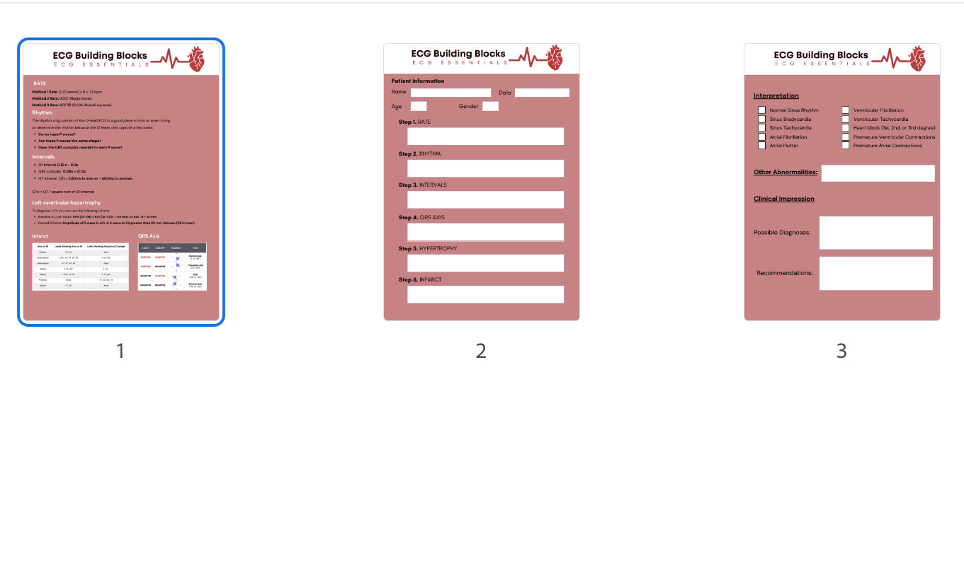 ECG Reference Guide - ECG Building Blocks